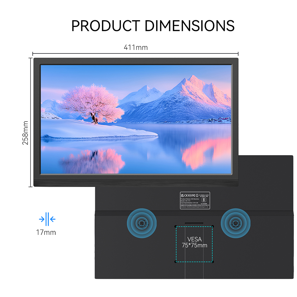 17.3-inch Portable Monitor 192 - đánh giá và giá Retro Gaming Monitor