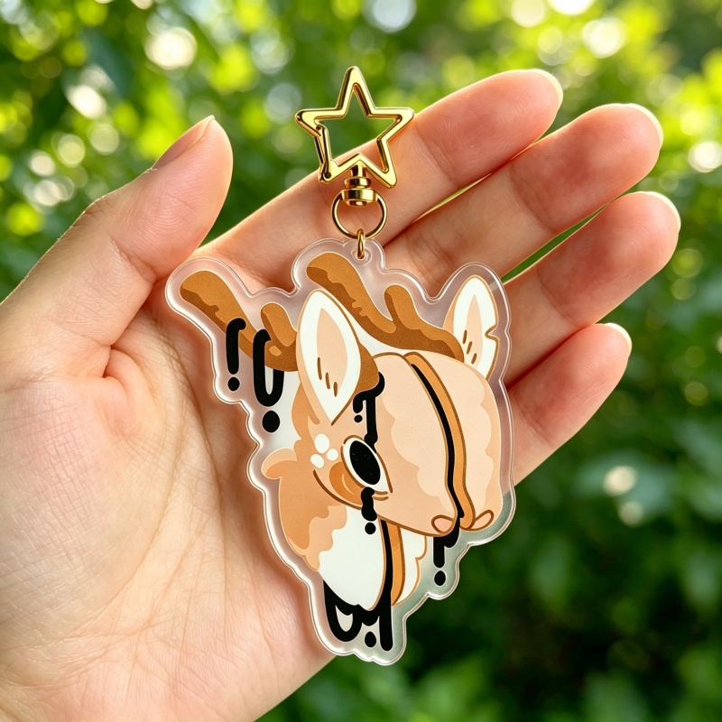 Dripping Gore Deer Acrylic Key - đánh giá và giá Retro Gaming Keychain