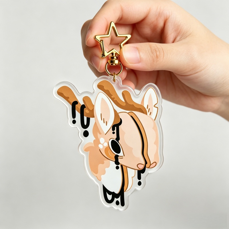 Dripping Gore Deer Acrylic Key - đánh giá và giá Retro Gaming Keychain