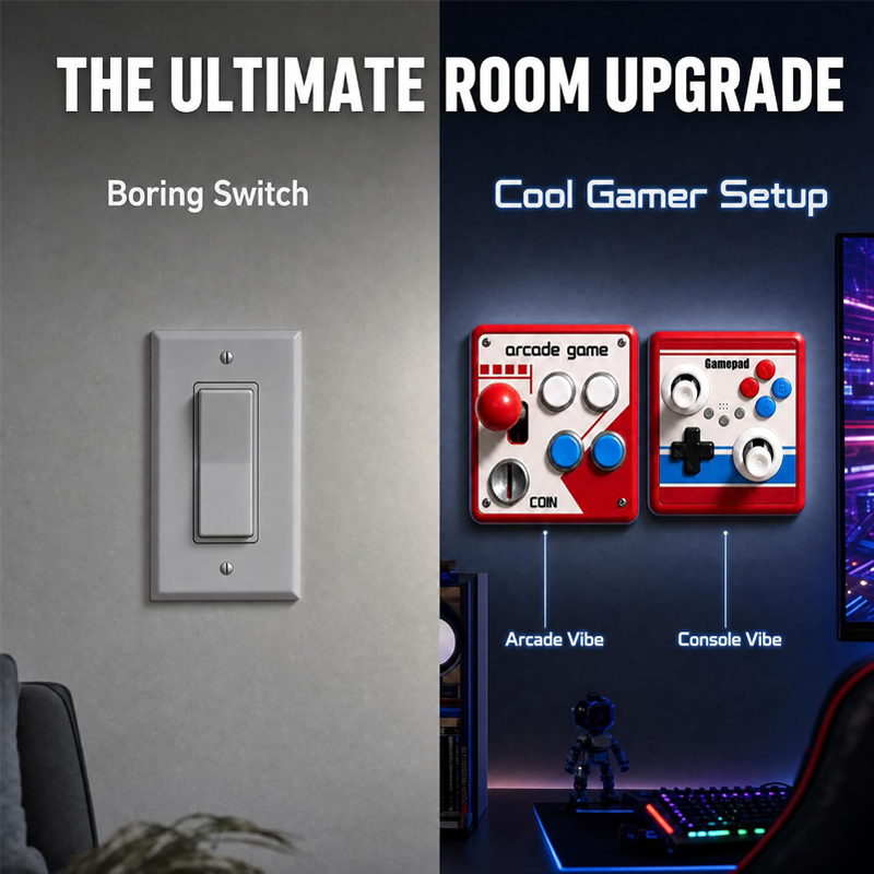 Drill-Free Light Switch Cover  - đánh giá và giá Gaming Retro Arcade